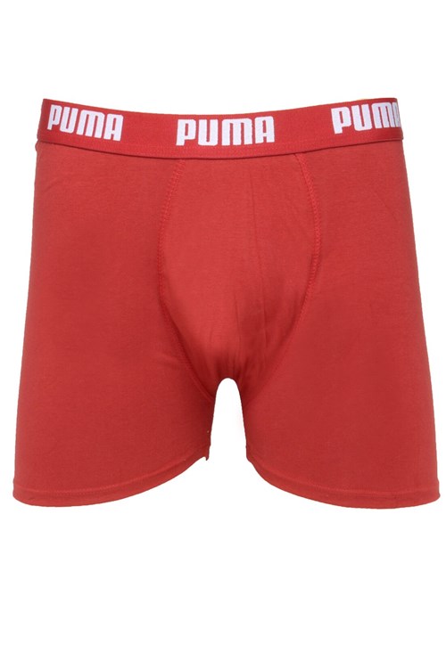 Cueca Puma Boxer Logo Vermelha