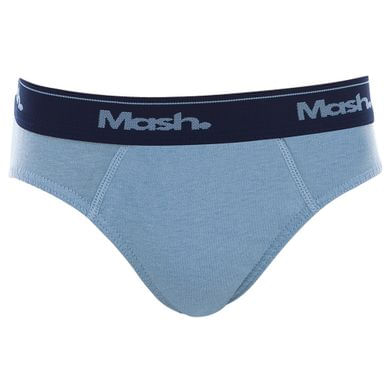 Cueca Slip 100% Algodão Infantil Azul Claro G