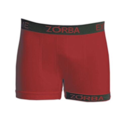 Cueca Zorba Boxer Seamless Microfibra Boys 681 - Vermelho - Zorba