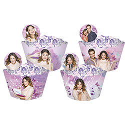 Cupcake Wrapper com Enfeite Violetta com 12 Unidades - Regina Festa