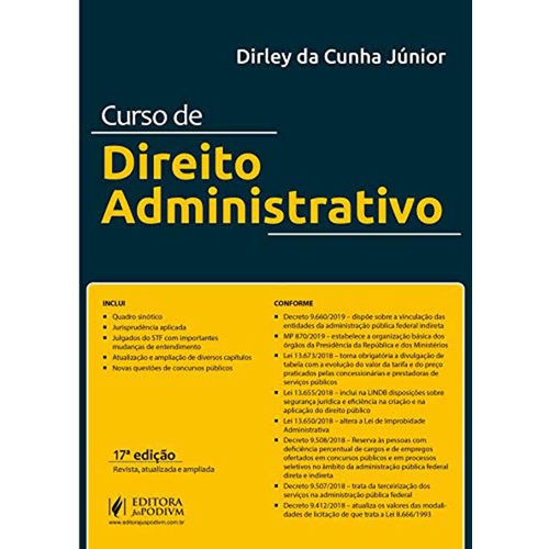 Curso de Direito Administrativo - 17ª Edição (2019)