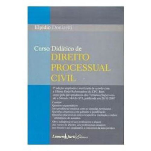 Curso Didático do Direito Processual Civil - 9ª Ed. 2007