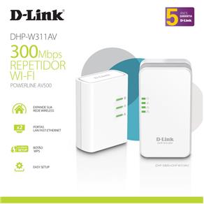 D-Link - Kit Repetidor Wireless Powerline - Av500 N 300mbps DHP-W311AV