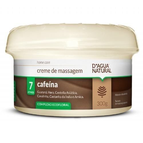 Dágua Natural Cafeína 7 Ativos Creme P/ Massagem 300g (kit C/12)