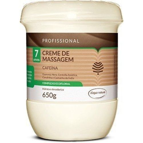 Dágua Natural Cafeína 7 Ativos Creme P/ Massagem 650g (kit C/03)