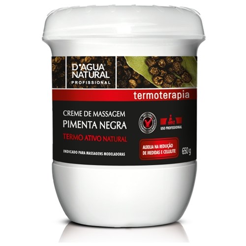 Dagua Natural Creme de Massagem Pimenta Negra 650G