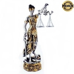 Dama Da Justiça Direito Deusa Têmis Estatua Resina - 28cm