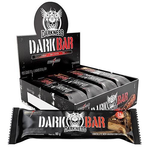 Dark Bar Darkness 90g Chocolate Meio Amargo com Castanhas Caixa C/ 08 Unidades - Integralmedica