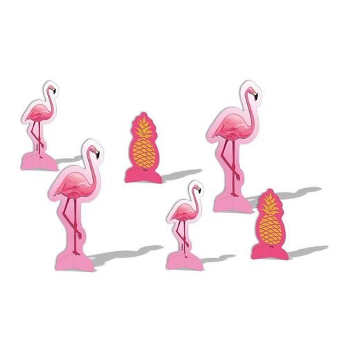 Decoração de Mesa Flamingo - 8 Unidades