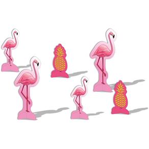 Decoração de Mesa Flamingo C/08 Unidades