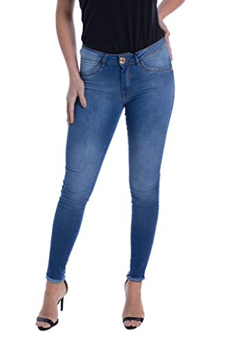 Calça Jeans New Skinny, Denúncia, Feminino, Azul, 40