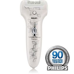 Depilador Recarregável Satinelle Massage HP 6511/00 Branco Bivolt - Philips