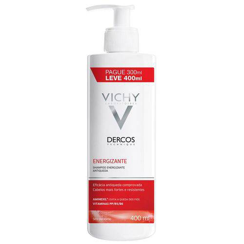 Dercos Energizante Shampoo Antiqueda Leve 400mL Pague 300mL - Vichy