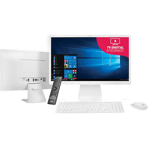 Desktop All In One 24V570-C.BJ21P1 Intel Core I3 4GB 1TB LED 23,8 Windows 10 com TV Digital - LG