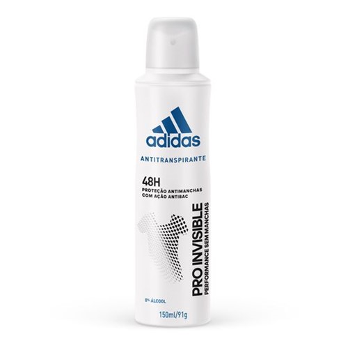 Desodorante Adidas Pro Invisible 48h Feminino Aerosol 150ml
