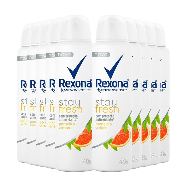 Desodorante Aeorosol Rexona Pomelo e Verbena 90g - 10Un
