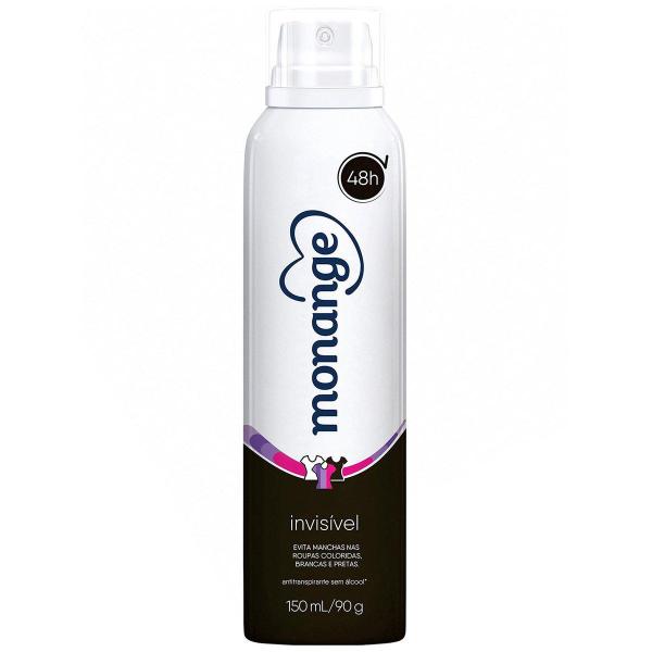 Desodorante Aerosol Antitranspirante Feminino Monange Invisível 150ml