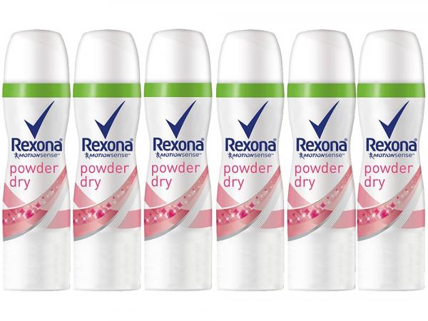 Tudo sobre 'Desodorante Aerosol Antitranspirante Feminino - Rexona Motion Sense Powder 85ml 6 Unidades'