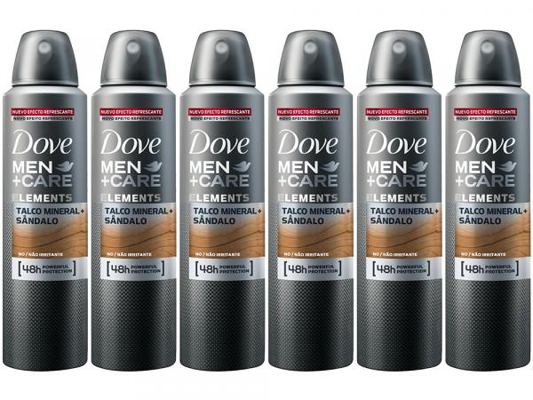 Tudo sobre 'Desodorante Aerosol Antitranspirante Masculino - Dove Men+Care Talco Mineral e Sândalo 150ml 6 Unid'