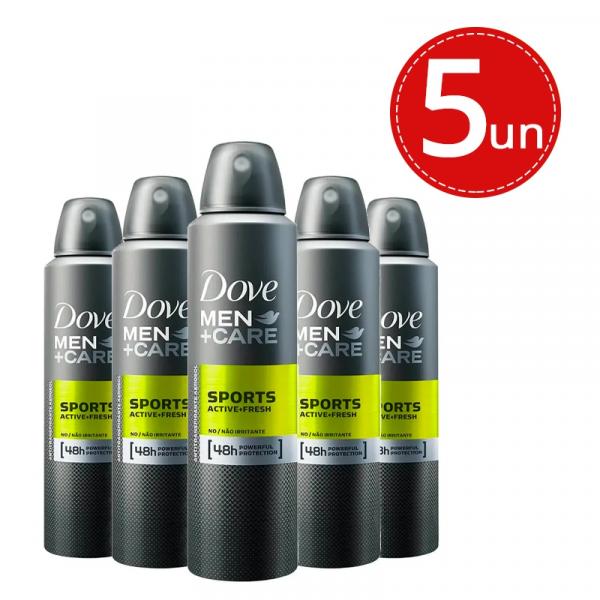 Desodorante Aerosol Dove Men Extra Fresh 89g/150ml - 5 Unidades