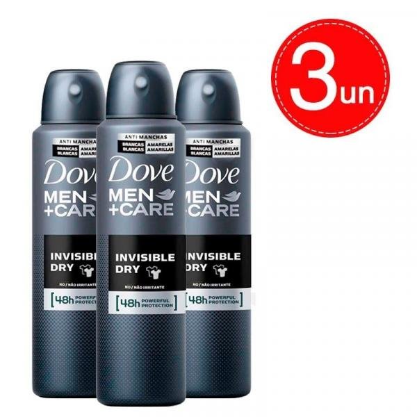 Desodorante Aerosol Dove Men Invisible Dry 89g/150ml Leve 3 Pague 2