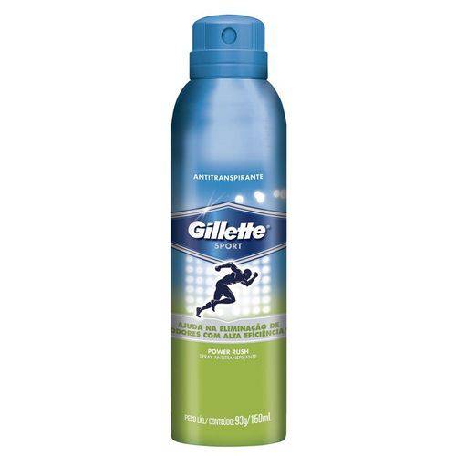 Tudo sobre 'Desodorante Aerosol Gillette Power Rush Jato Seco 150ml'