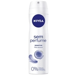 Desodorante aerosol nivea 150ml feminino sensitive pure - sem perfume