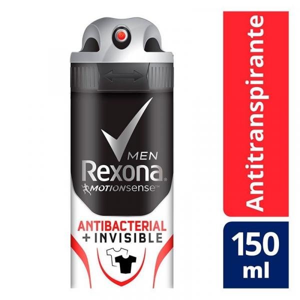 Desodorante Aerosol Rexona Antibacterial Invisible Masculino 90g