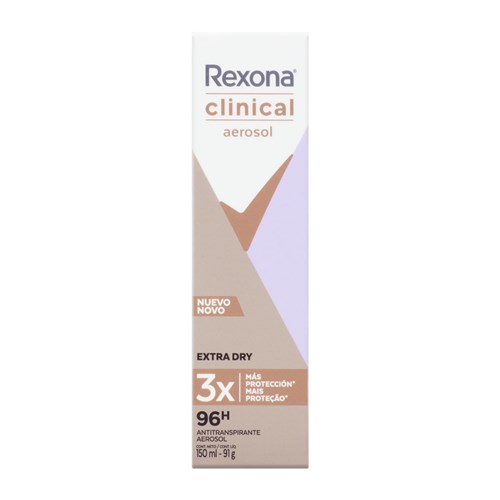 Desodorante Aerosol Rexona Clinical Extra Dry Feminino 150Ml