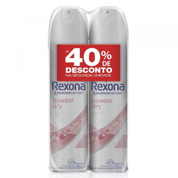 Desodorante Aerosol Rexona Powder Dry 150ml 2 Unidades
