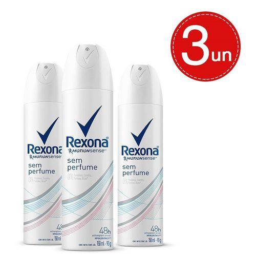 Tudo sobre 'Desodorante Aerosol Rexona Sem Perfume 150ml/90g 3 Unidades'