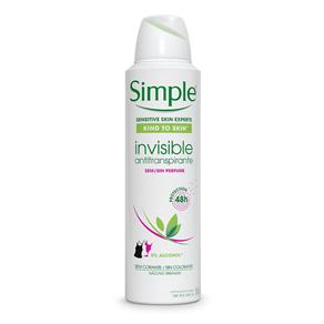 Desodorante Aerosol Simple Invisible