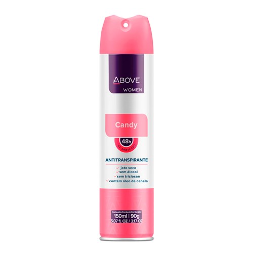 Desodorante Antitranspirante Above Women Candy Aerossol com 150ml
