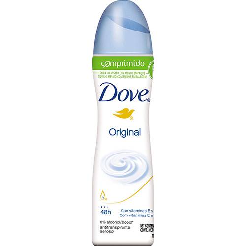 Tamanhos, Medidas e Dimensões do produto Desodorante Antitranspirante Aerosol Dove Original Comprimido 85ml