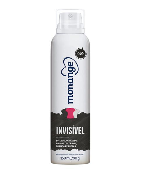 Desodorante Antitranspirante Aerosol Invisível Feminino 150ml Monange - 1 Unidade