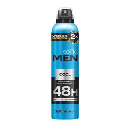 Desodorante Antitranspirante Aerosol Soffie Men Cool Masculino 300ml