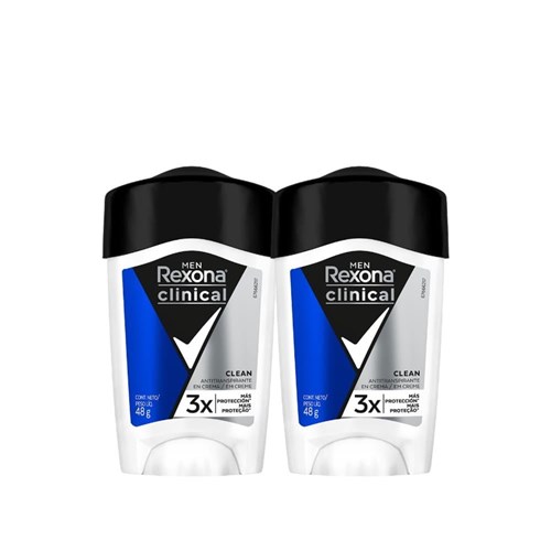 Desodorante Antitranspirante Rexona Clinical Men 48G - 2Un