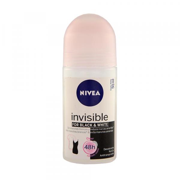 Desodorante Feminino Roll-on Invisible For Black White 24h 50ml - Nivea