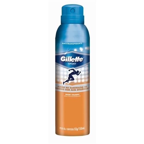 Desodorante Gillette Antitranspirante Spray Sport Triumph 150ml