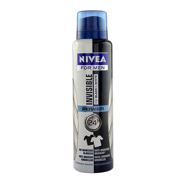 Desodorante Masculino Aerosol Invisible For Black White 24h 150ml - Nivea