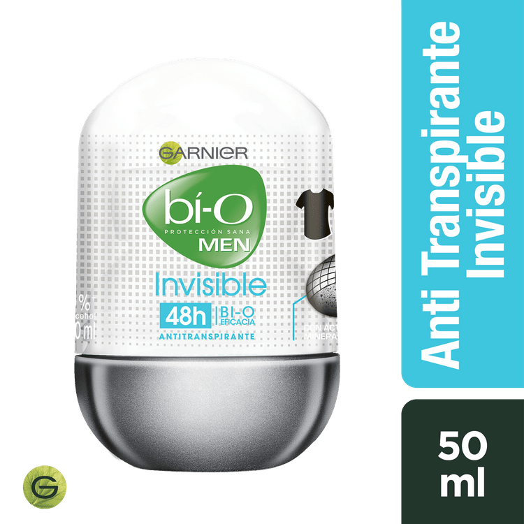 Desodorante Masculino Bi-O 50 Ml, Invisible Roll On
