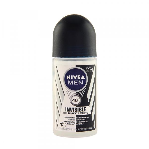 Desodorante Masculino Roll-on Invisible For Black White 48h 50ml - Nivea