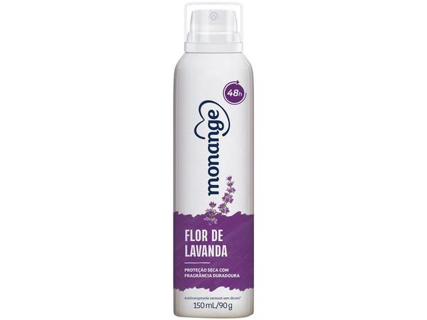 Desodorante Monange Antitranspirante Aerosol - Feminino Flor de Lavanda 150ml