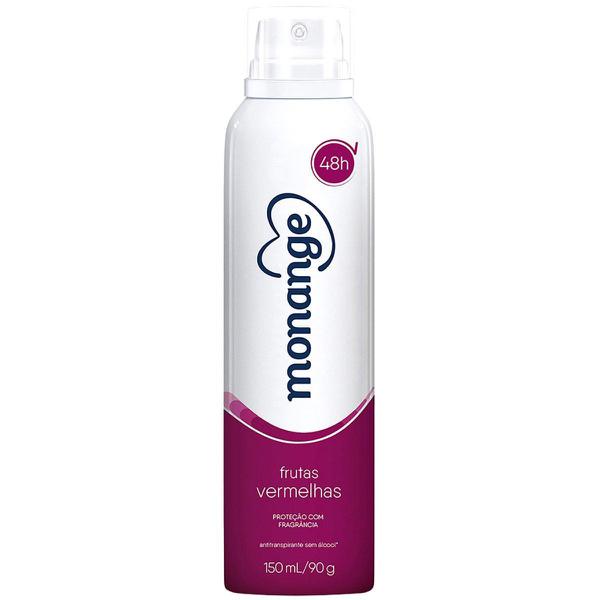 Desodorante Monange Antitranspirante Aerosol Feminino Frutas Vermelhas 150ml