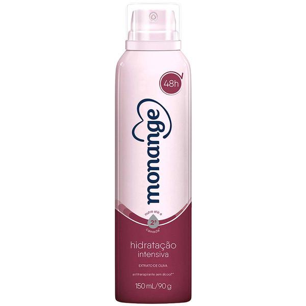 Desodorante Monange Antitranspirante Aerosol Feminino Hidratação Intensiva 150ml