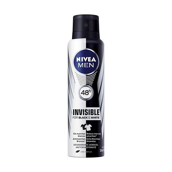 Desodorante Nivea Aerosol 150ml Men Black White Invisible