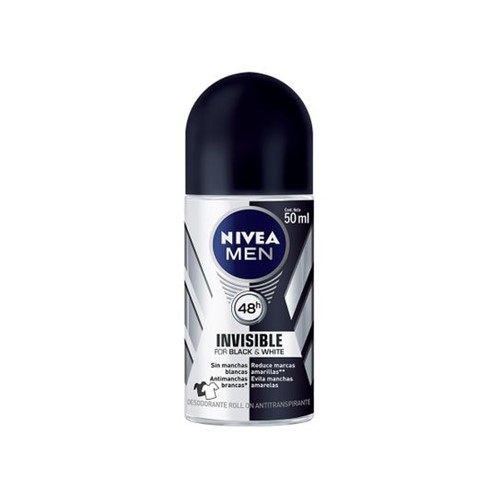 Desodorante Nivea For Men Invisible Black&White Power Roll On 50ml