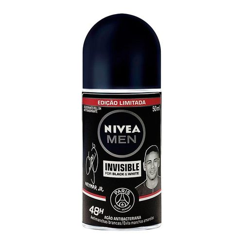 Desodorante Nivea Men Invisible For Black & White Roll-on Antitranspirante 48h com 50ml