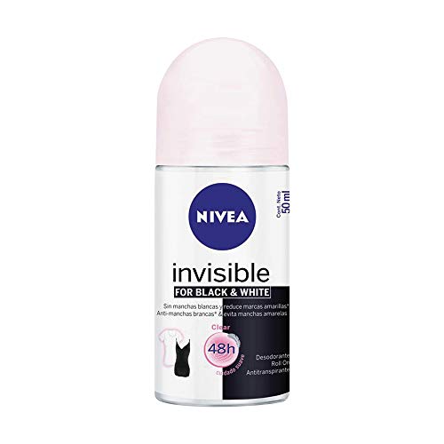 Desodorante Nivea Roll-On Invisible Black&White Feminino 50ml, Nivea