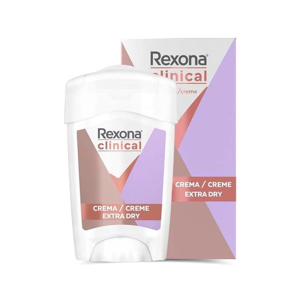 Desodorante Rexona Clinical Women Antitranspirante Extra Dry Creme 48g